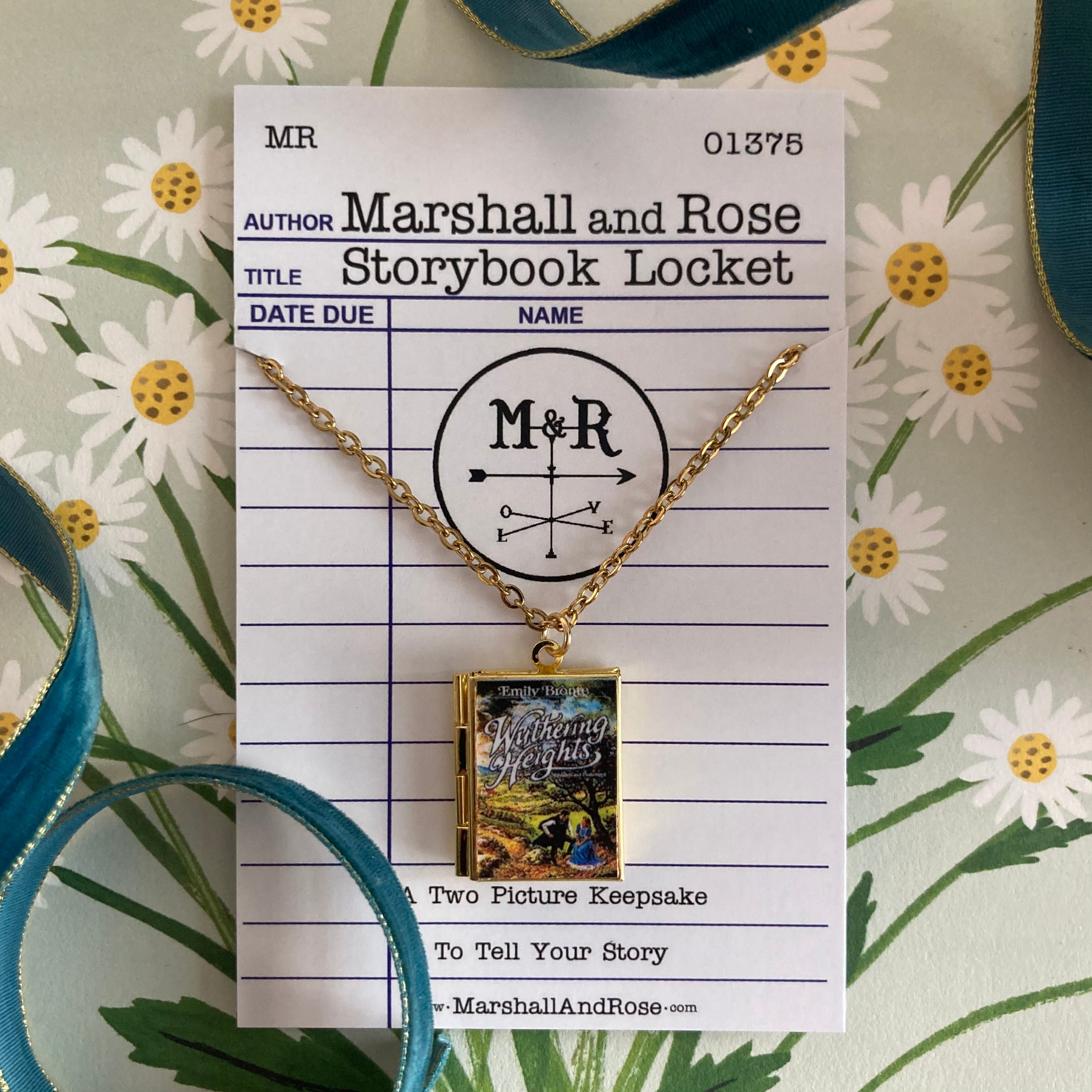 Wuthering Heights Gold Storybook Locket Necklace