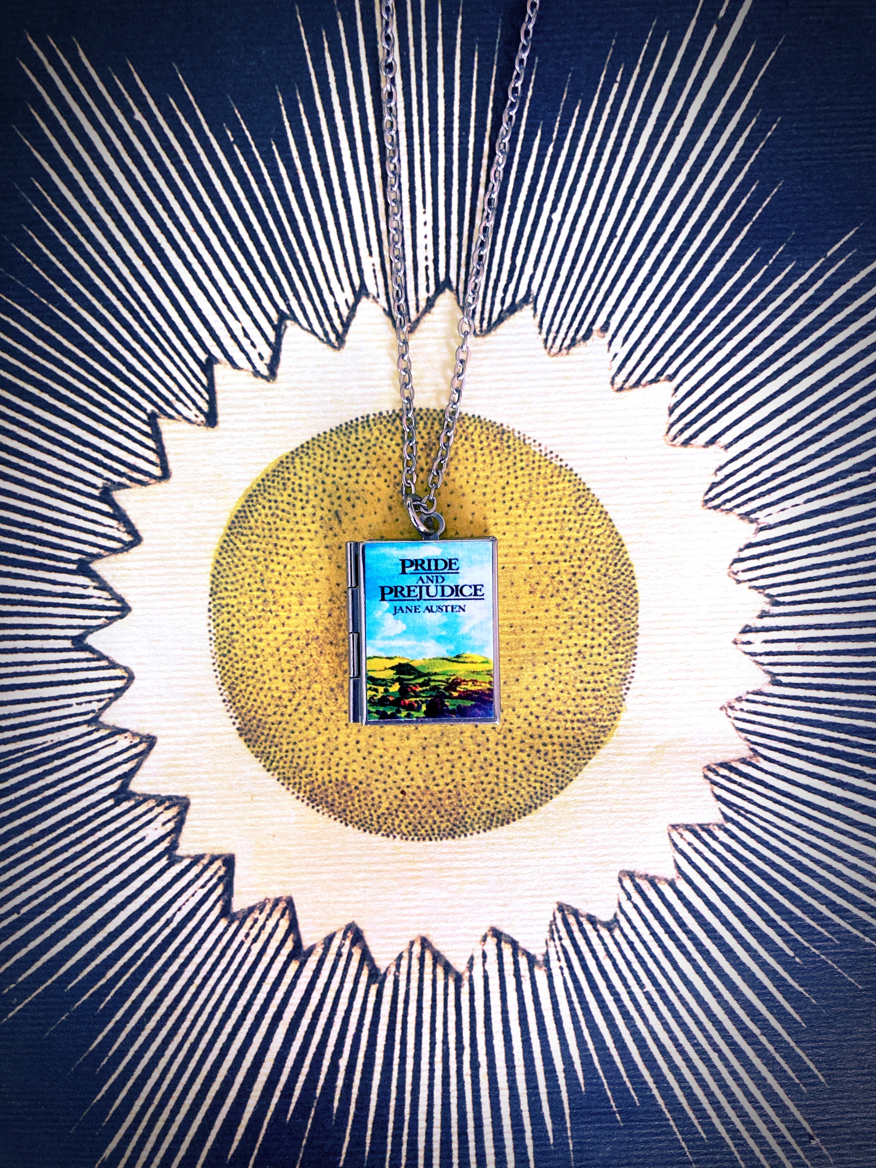 Pride and Prejudice Storybook Locket Necklace- Lake District