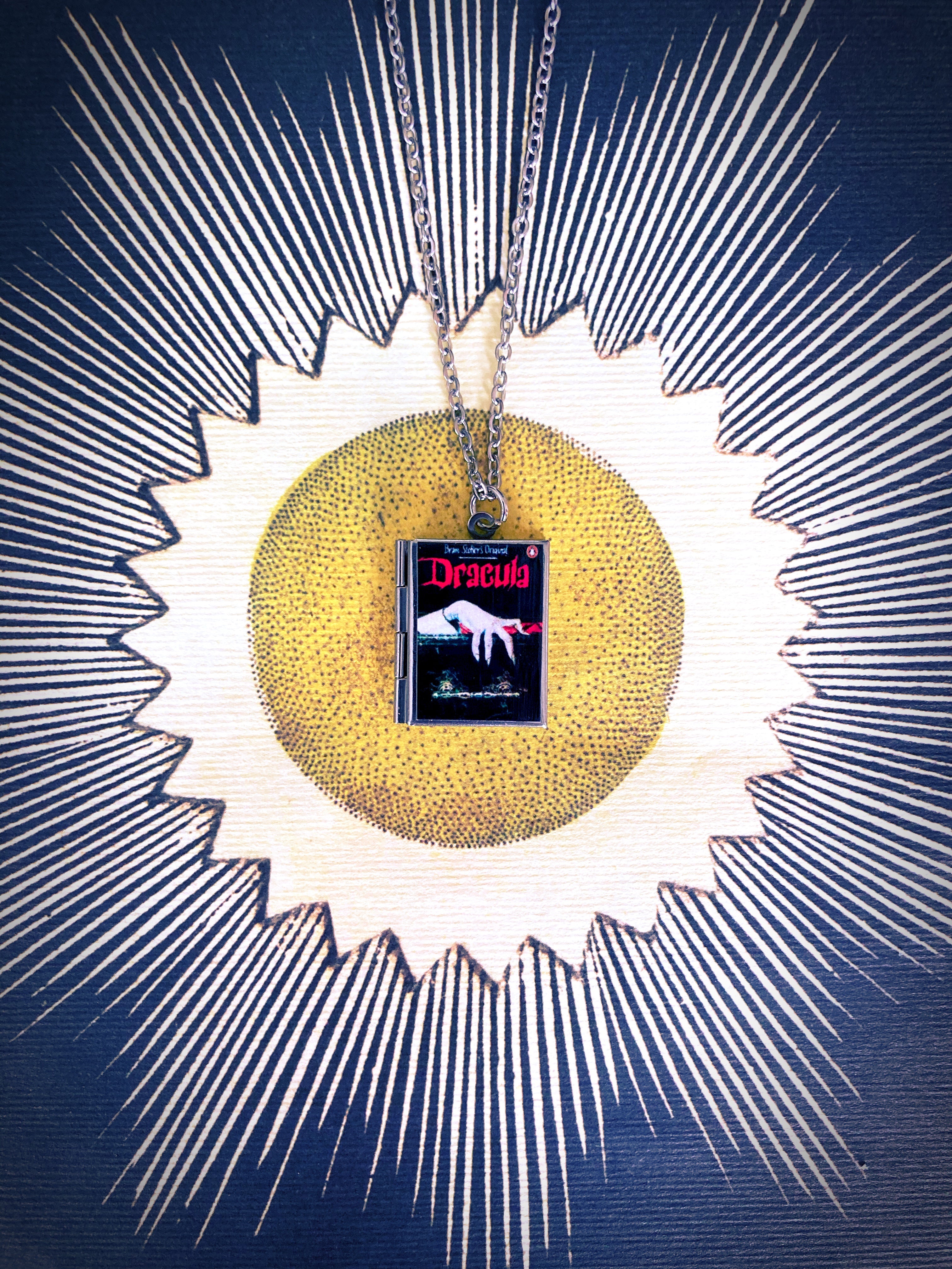 Dracula Storybook Locket Necklace- Lingering Hand