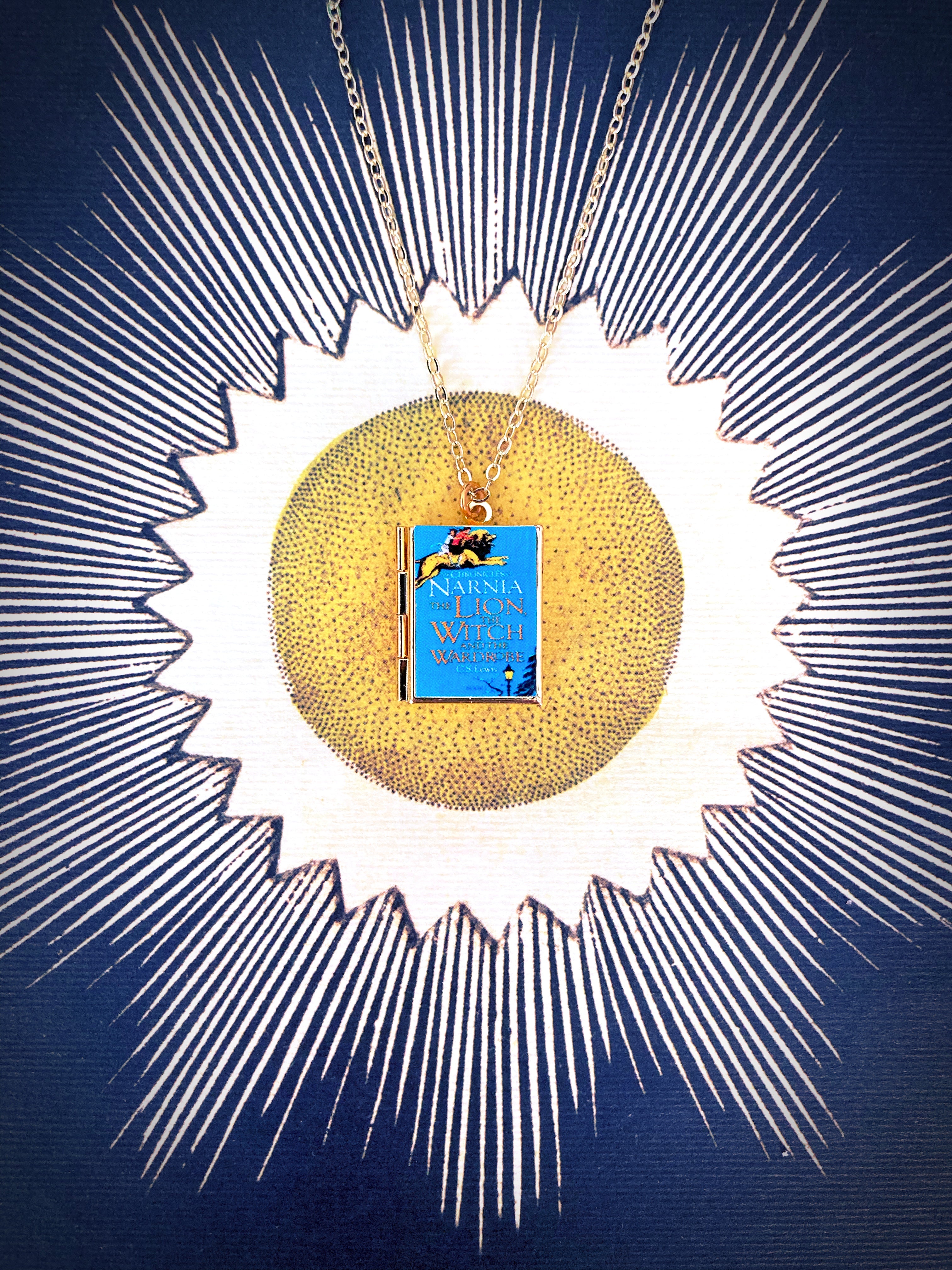 Chronicles of Narnia Storybook Locket Necklace- Aslan