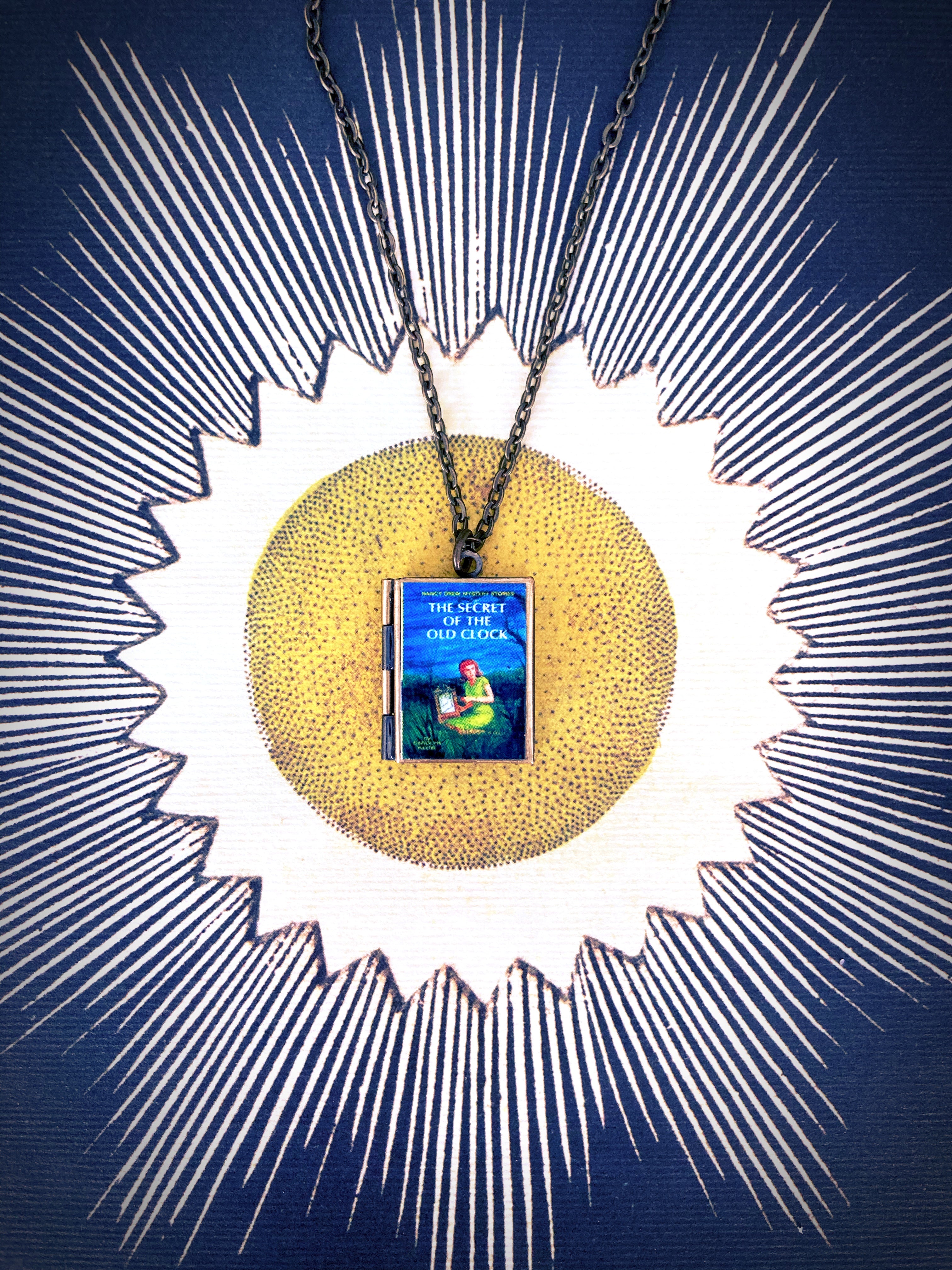 Nancy Drew Storybook Locket Necklace- Secret of the Old Clock