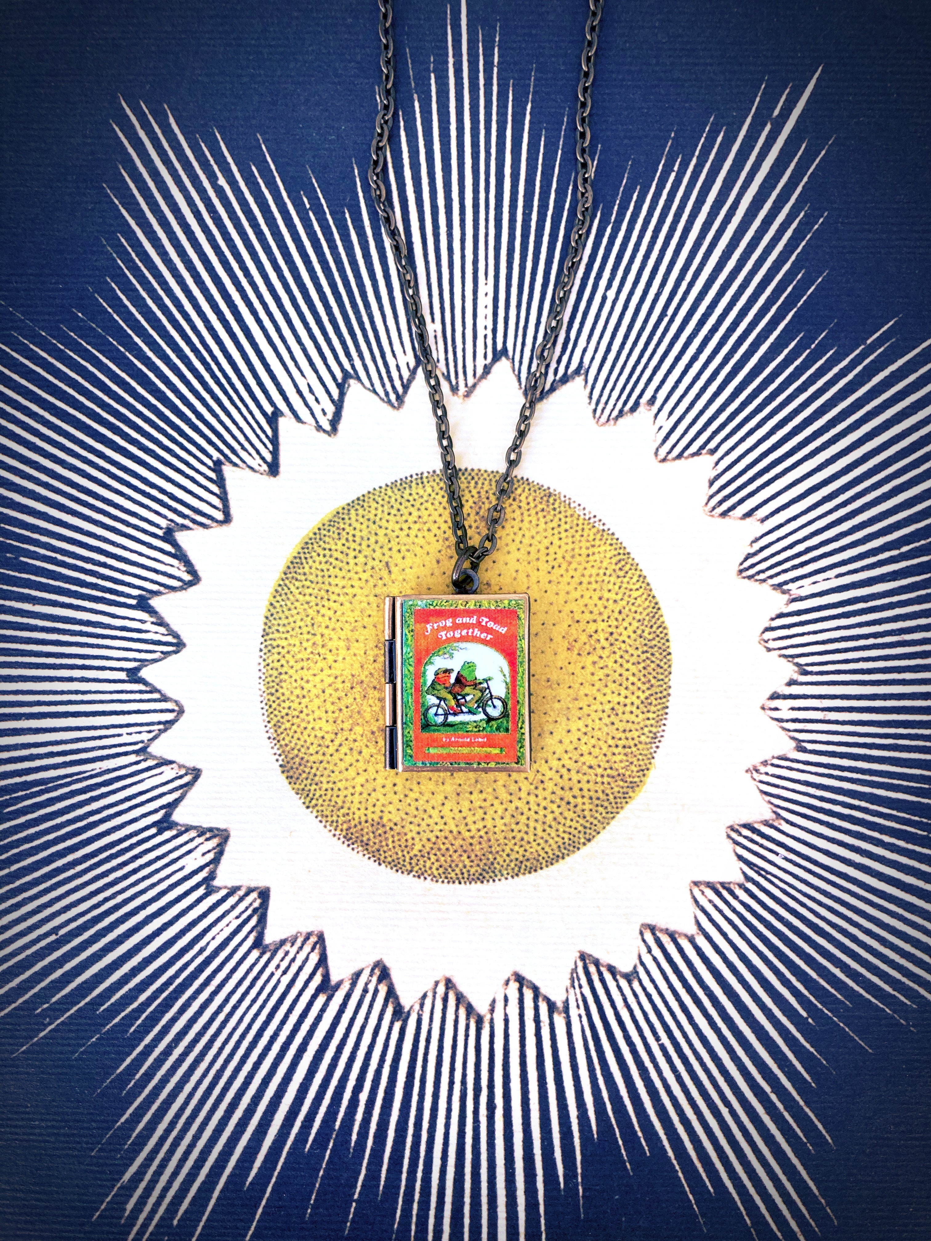 Frog and Toad Storybook Locket Necklace- Together