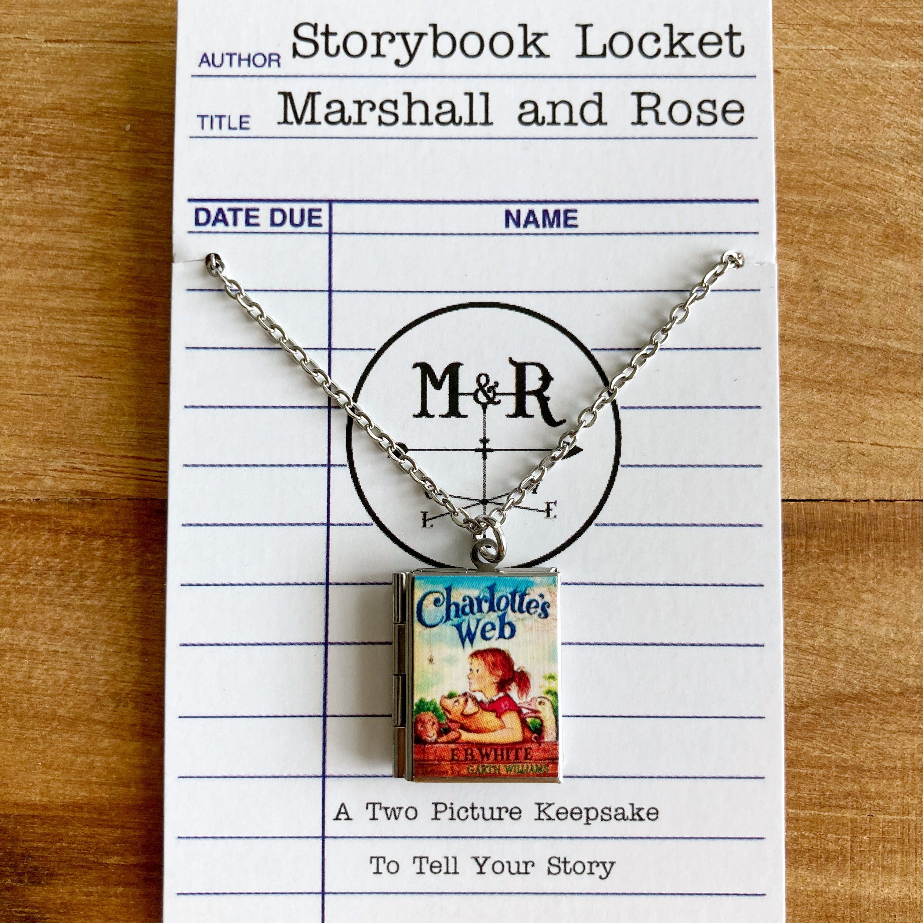 Charlotte's Web Storybook Locket Necklace