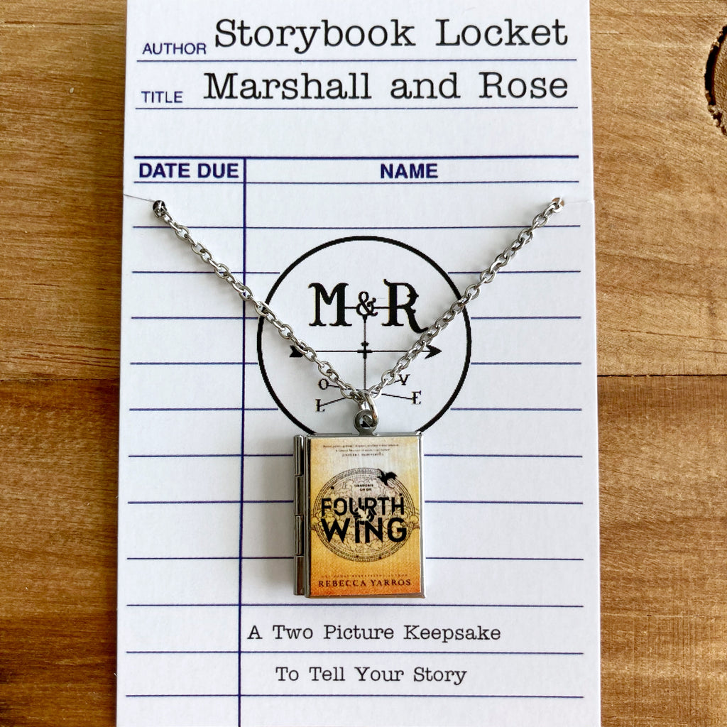 Fourth Wing Storybook Locket Necklace