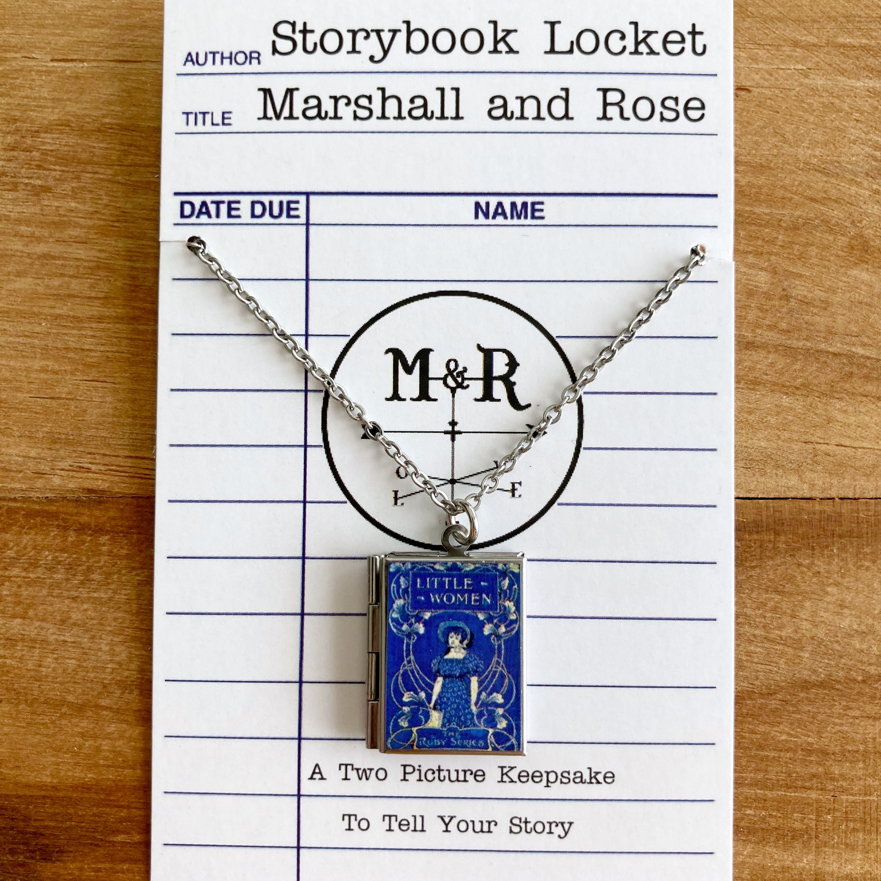 Little Women Locket Necklace- Blue Dress