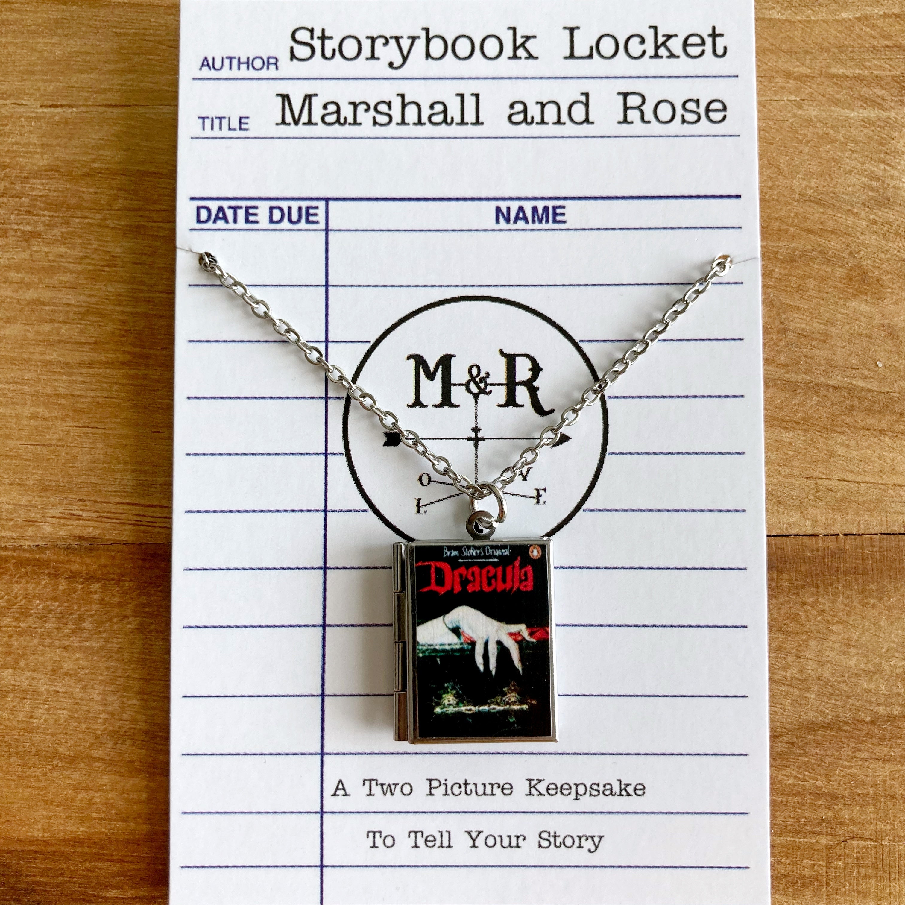 Dracula Storybook Locket Necklace- Lingering Hand