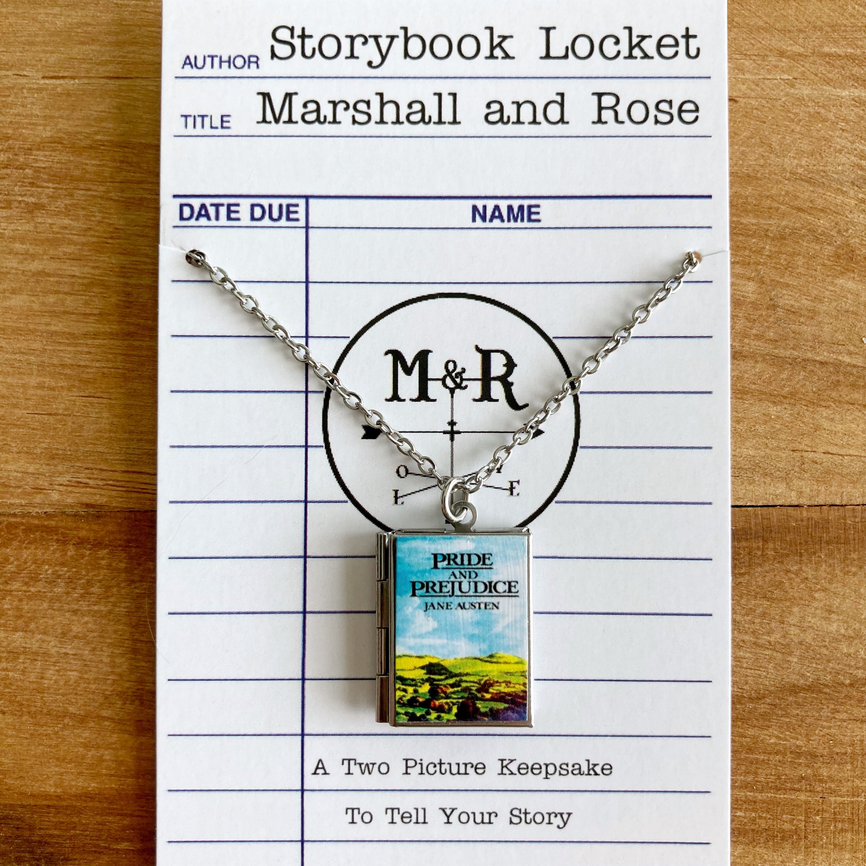 Pride and Prejudice Storybook Locket Necklace- Lake District