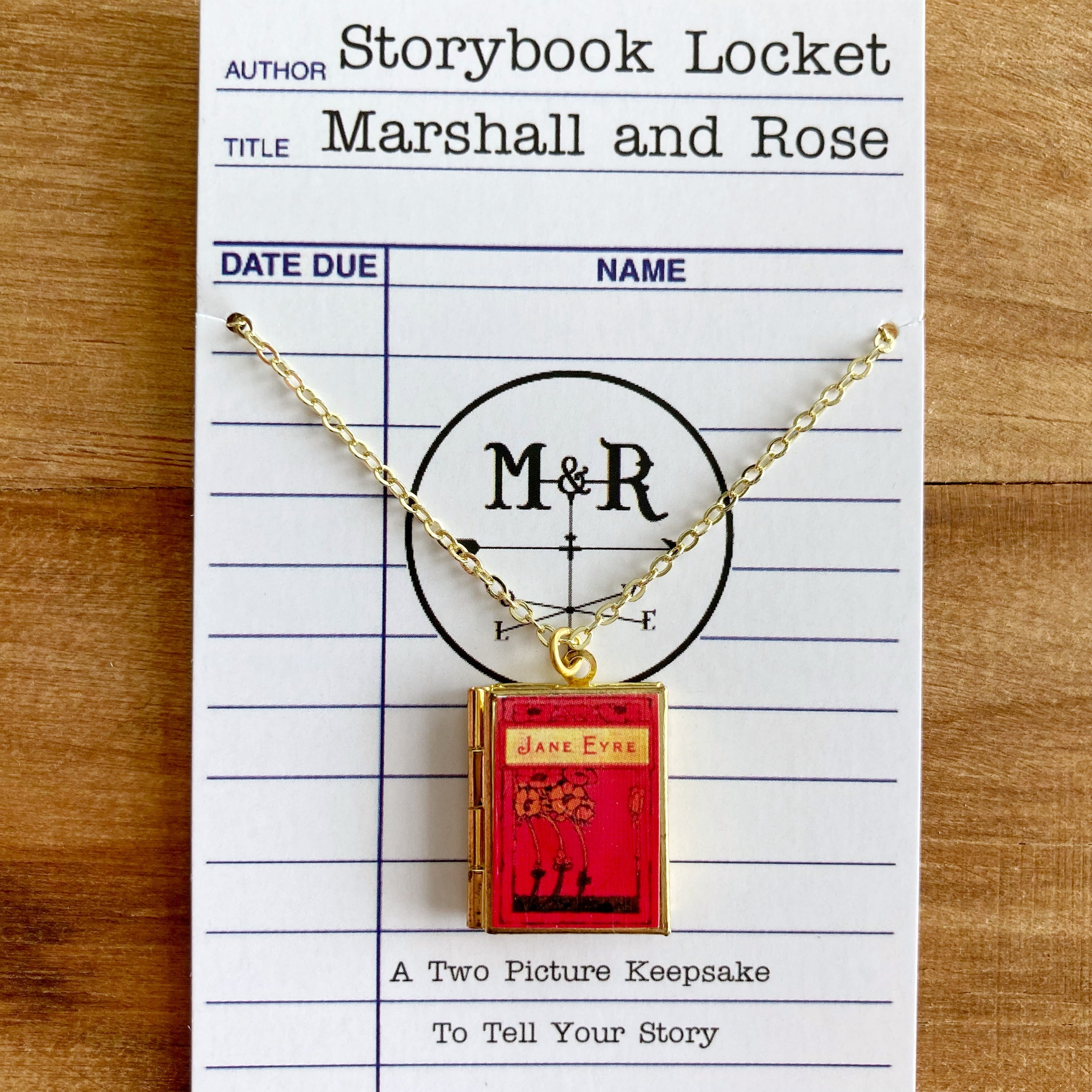 Jane Eyre Storybook Locket Necklace
