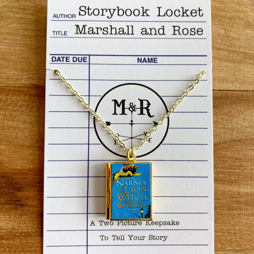 Chronicles of Narnia Storybook Locket Necklace- Aslan