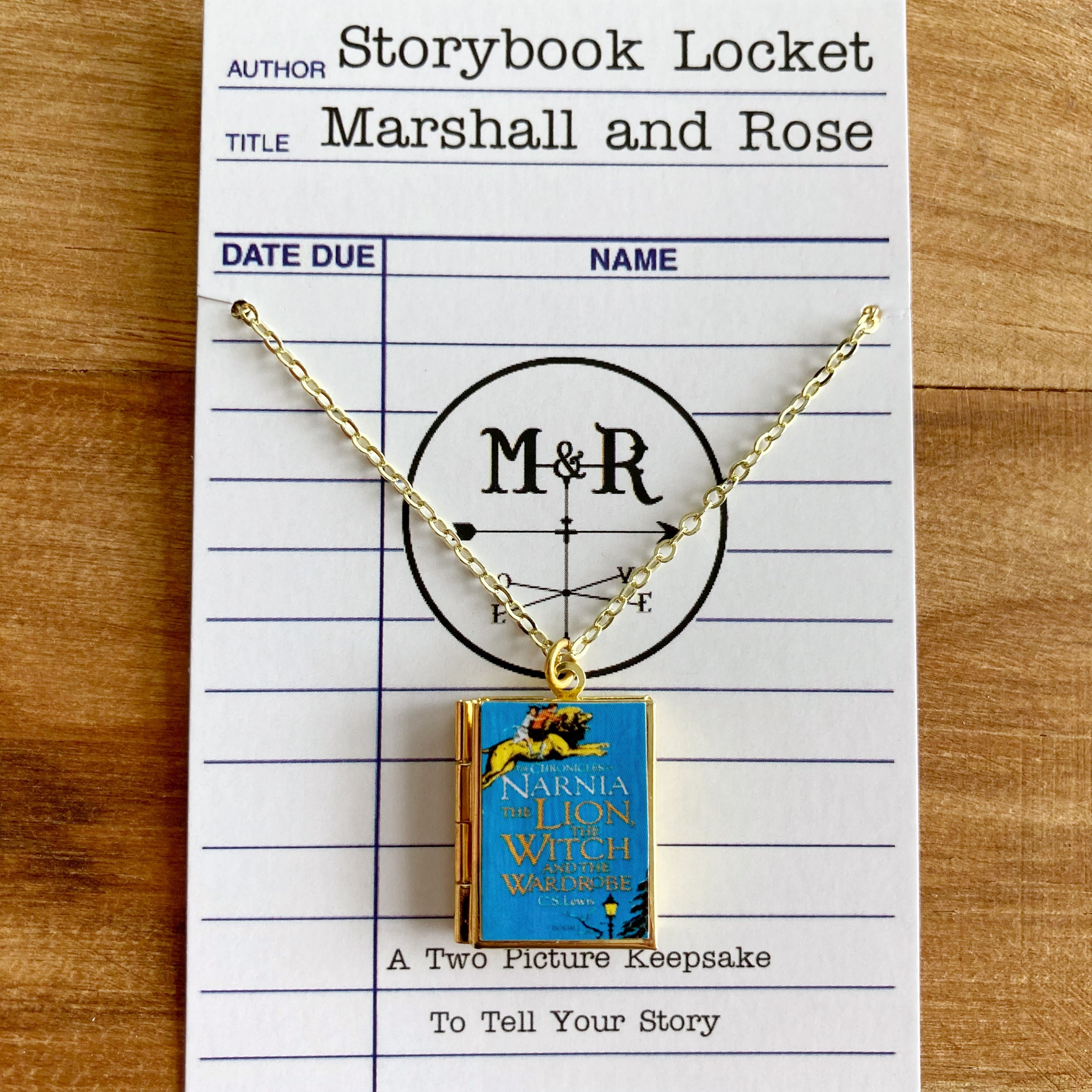 Chronicles of Narnia Storybook Locket Necklace- Aslan
