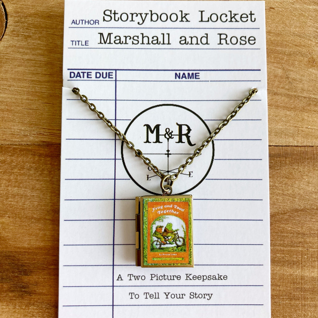 Frog and Toad Storybook Locket Necklace- Together