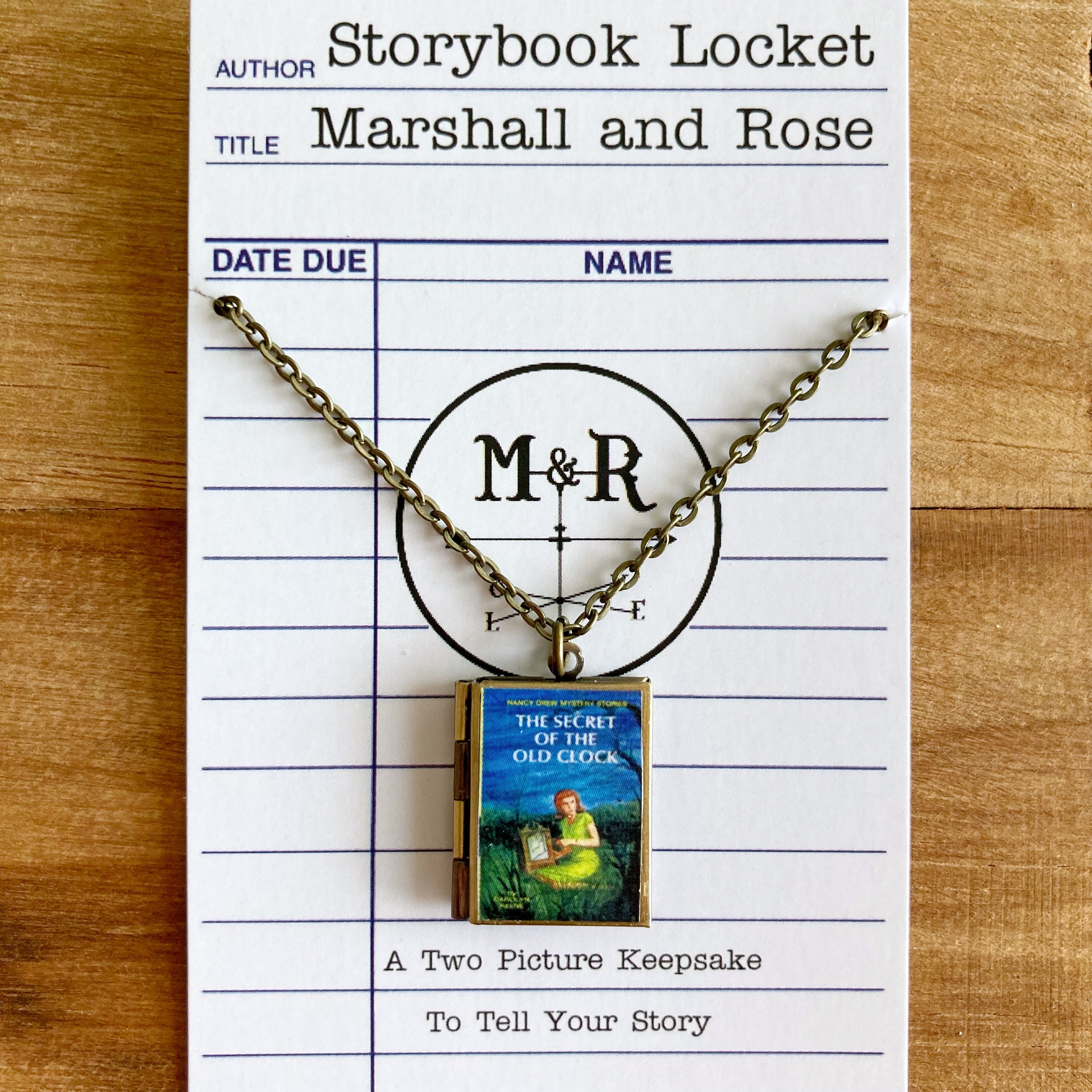 Nancy Drew Storybook Locket Necklace- Secret of the Old Clock