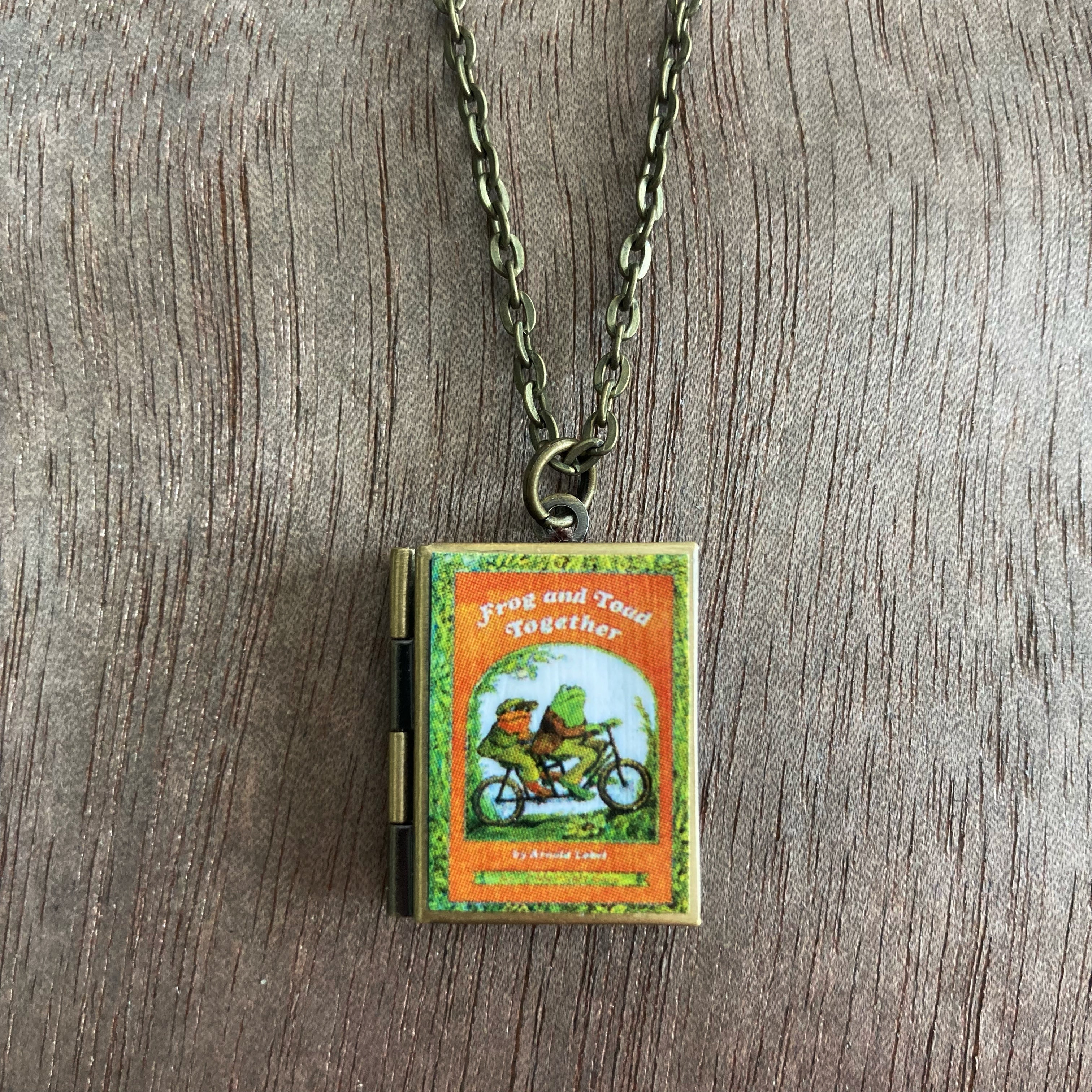 Frog and Toad Storybook Locket Necklace- Together