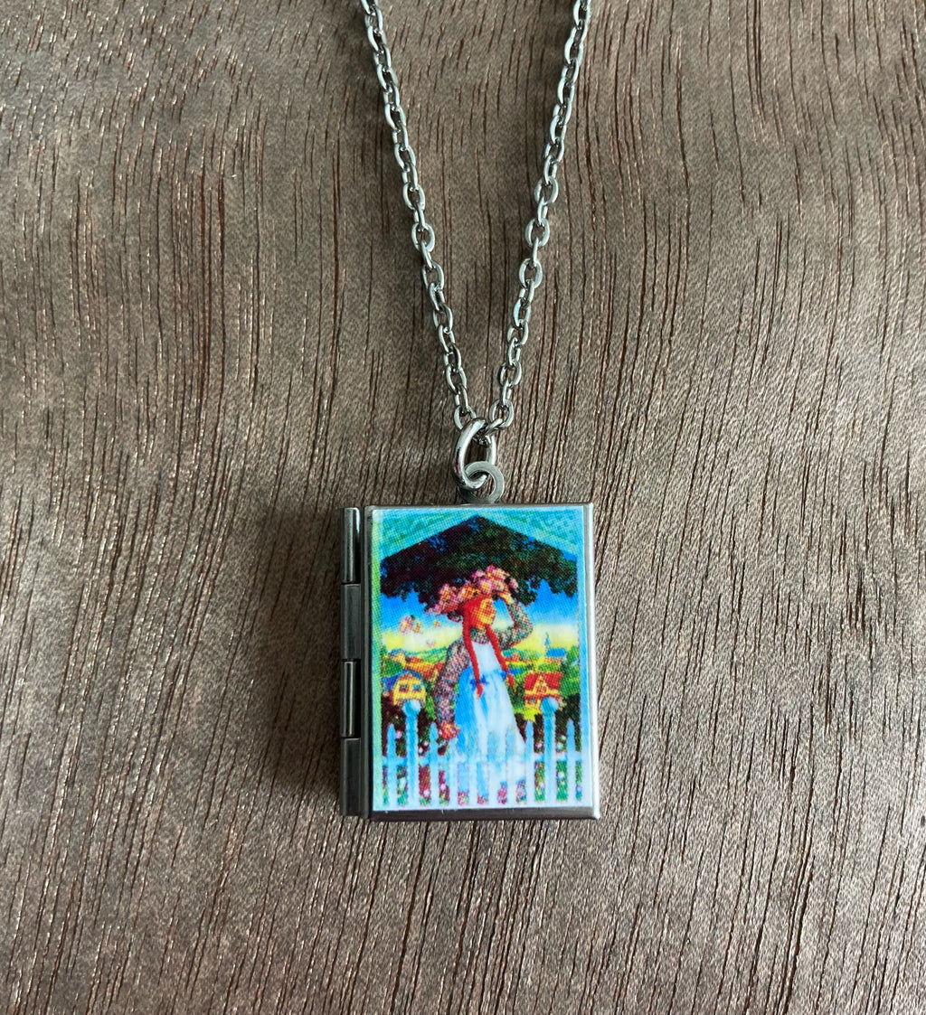 Anne of Green Gables Storybook Locket Necklace- Picket Fence
