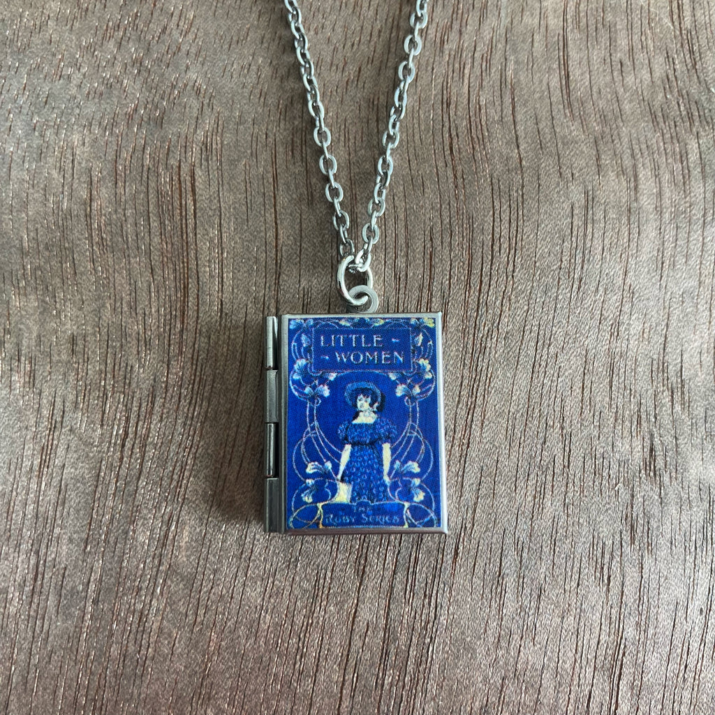 Little Women Locket Necklace- Blue Dress