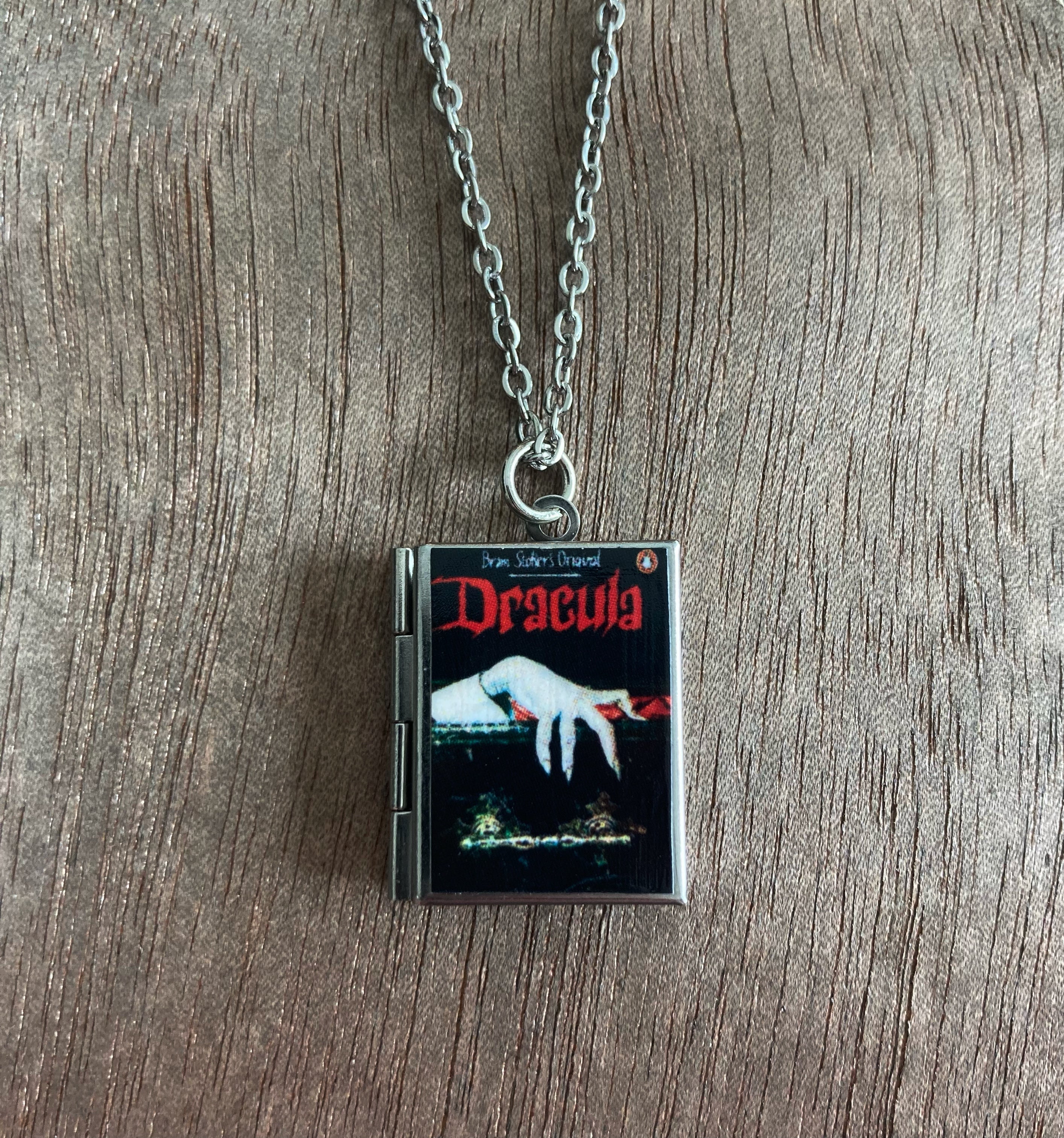 Dracula Storybook Locket Necklace- Lingering Hand