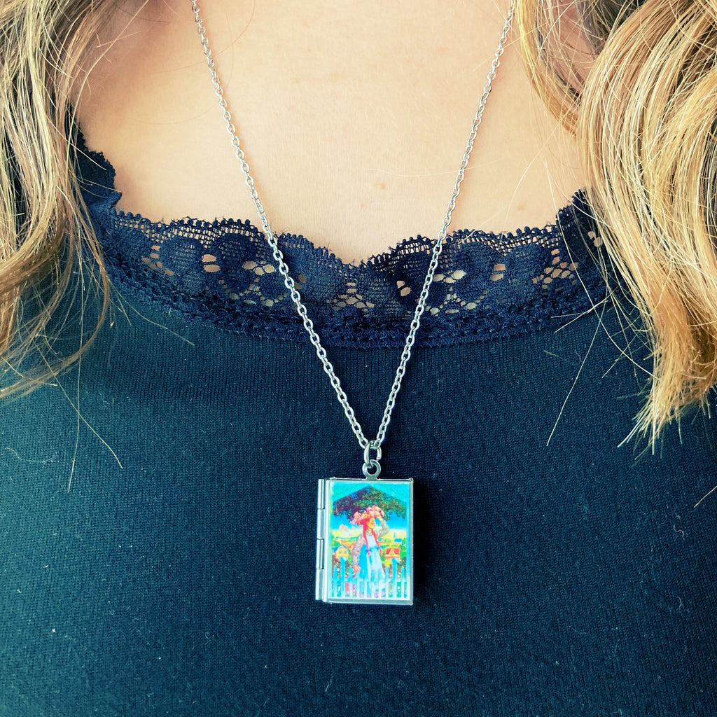Anne of Green Gables Storybook Locket Necklace- Picket Fence