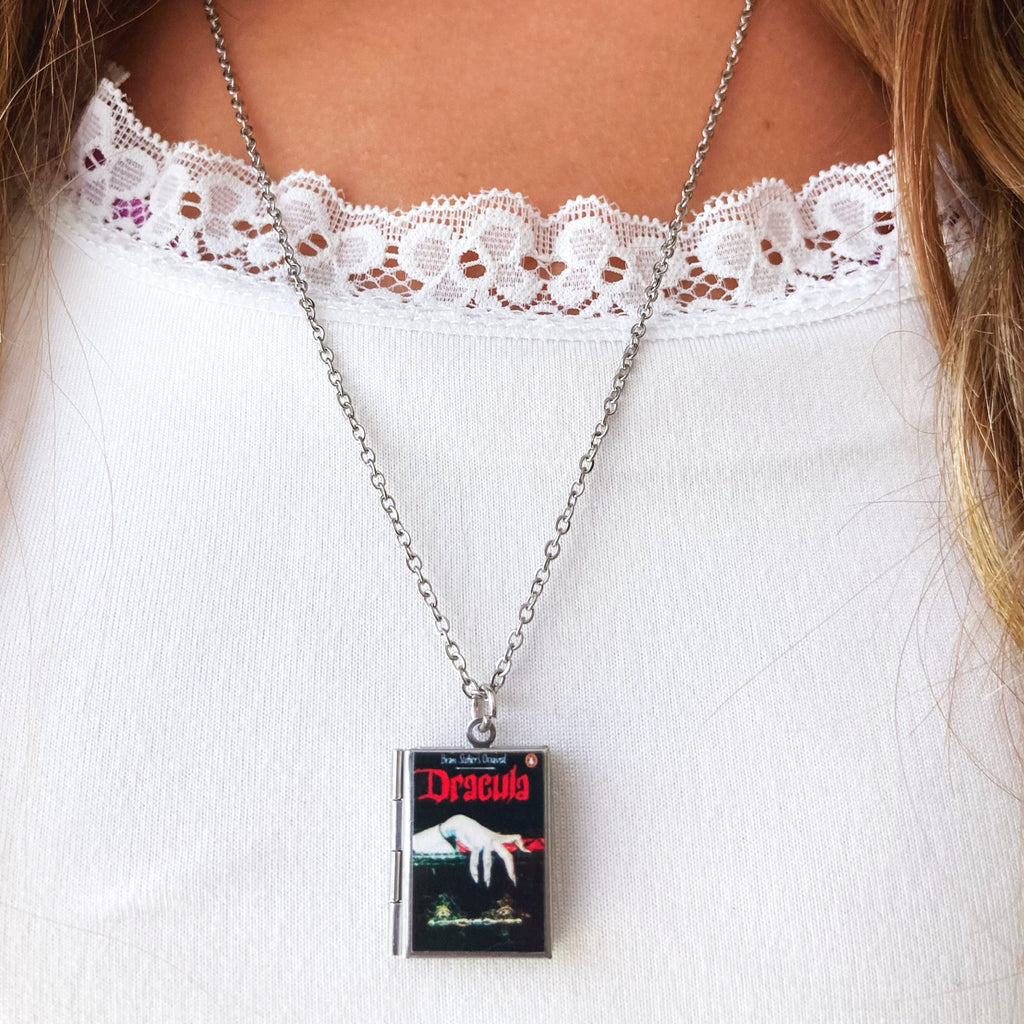 Dracula Storybook Locket Necklace- Lingering Hand