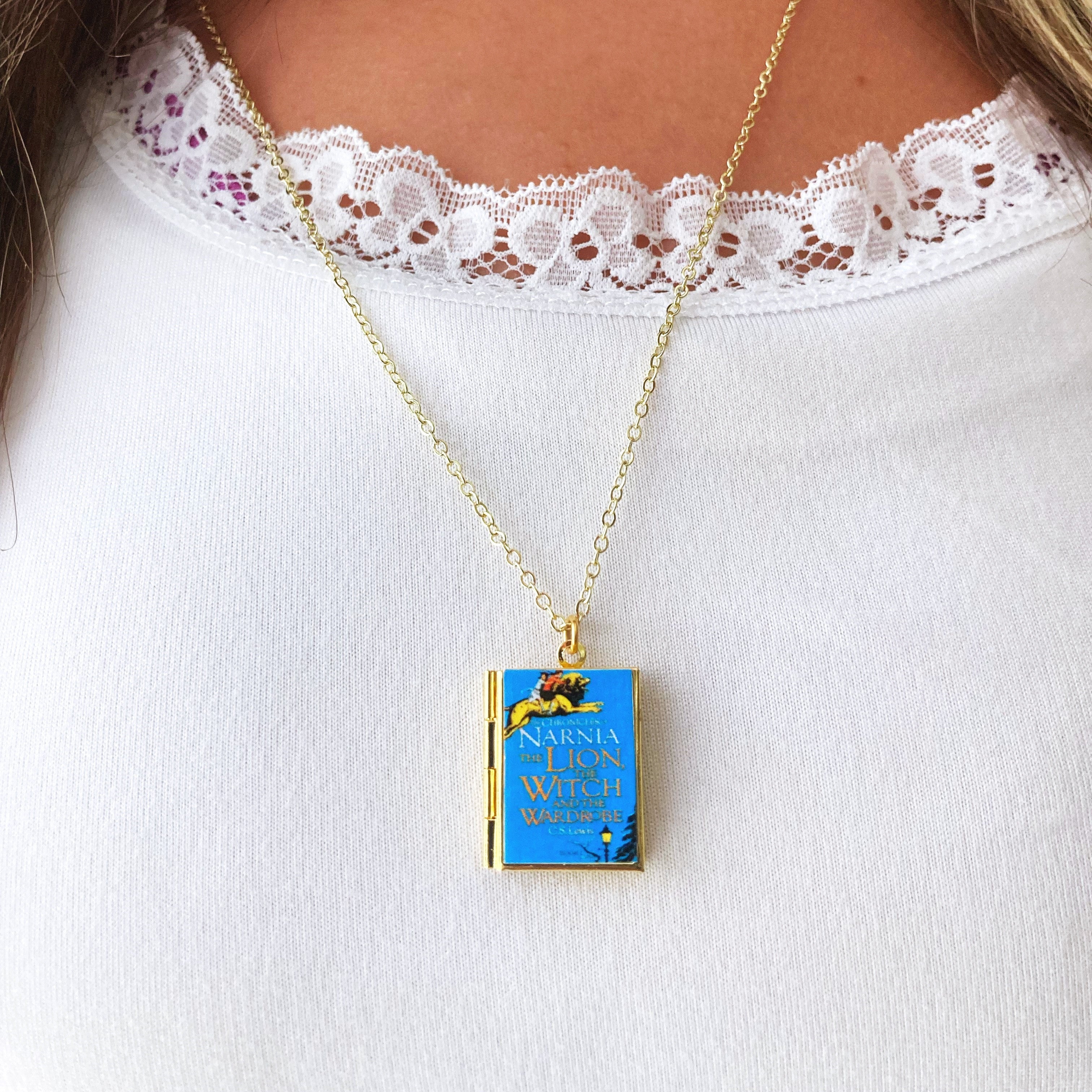 Chronicles of Narnia Storybook Locket Necklace- Aslan
