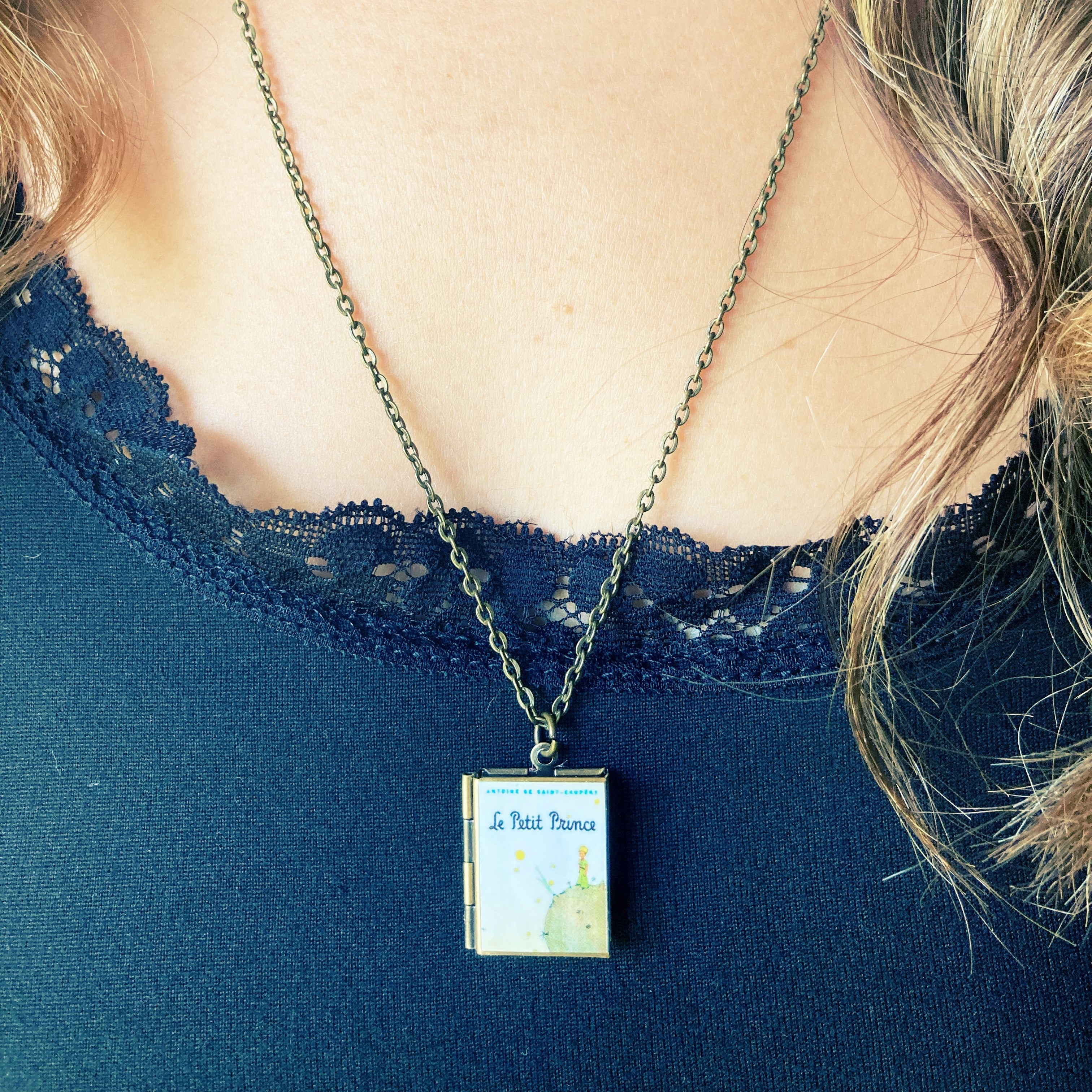 The Little Prince Storybook Locket Necklace- French Edition