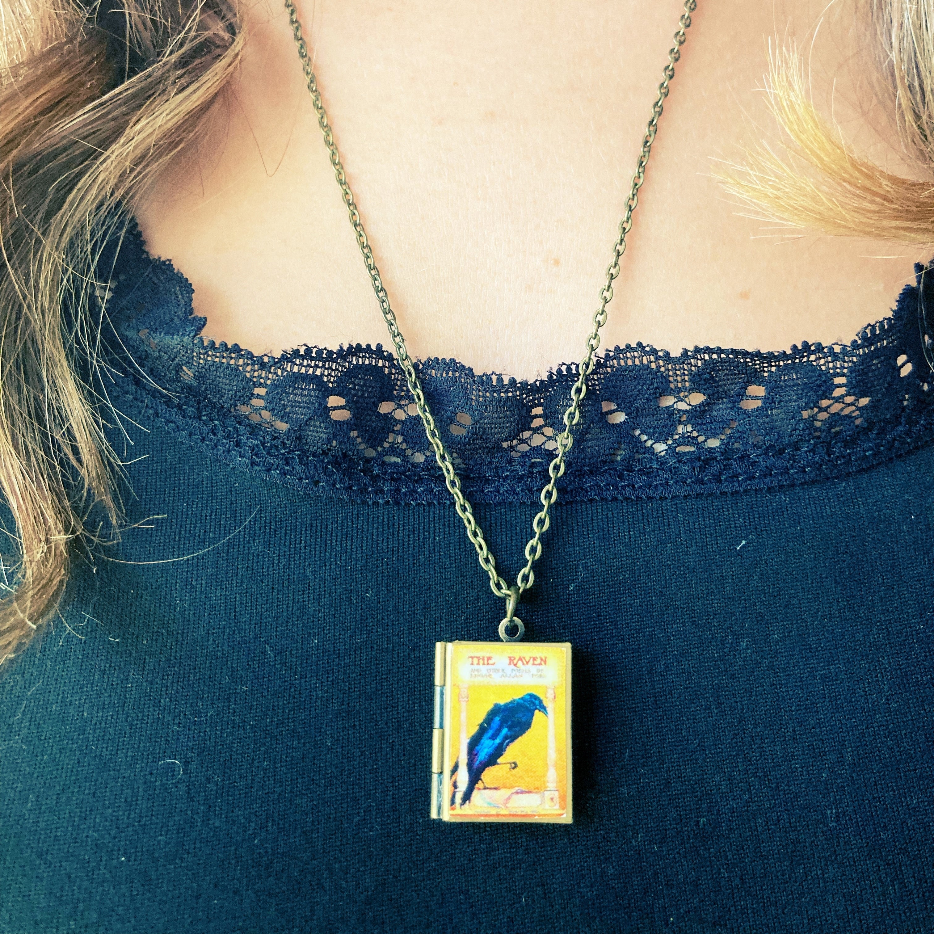 The Raven Storybook Locket Necklace