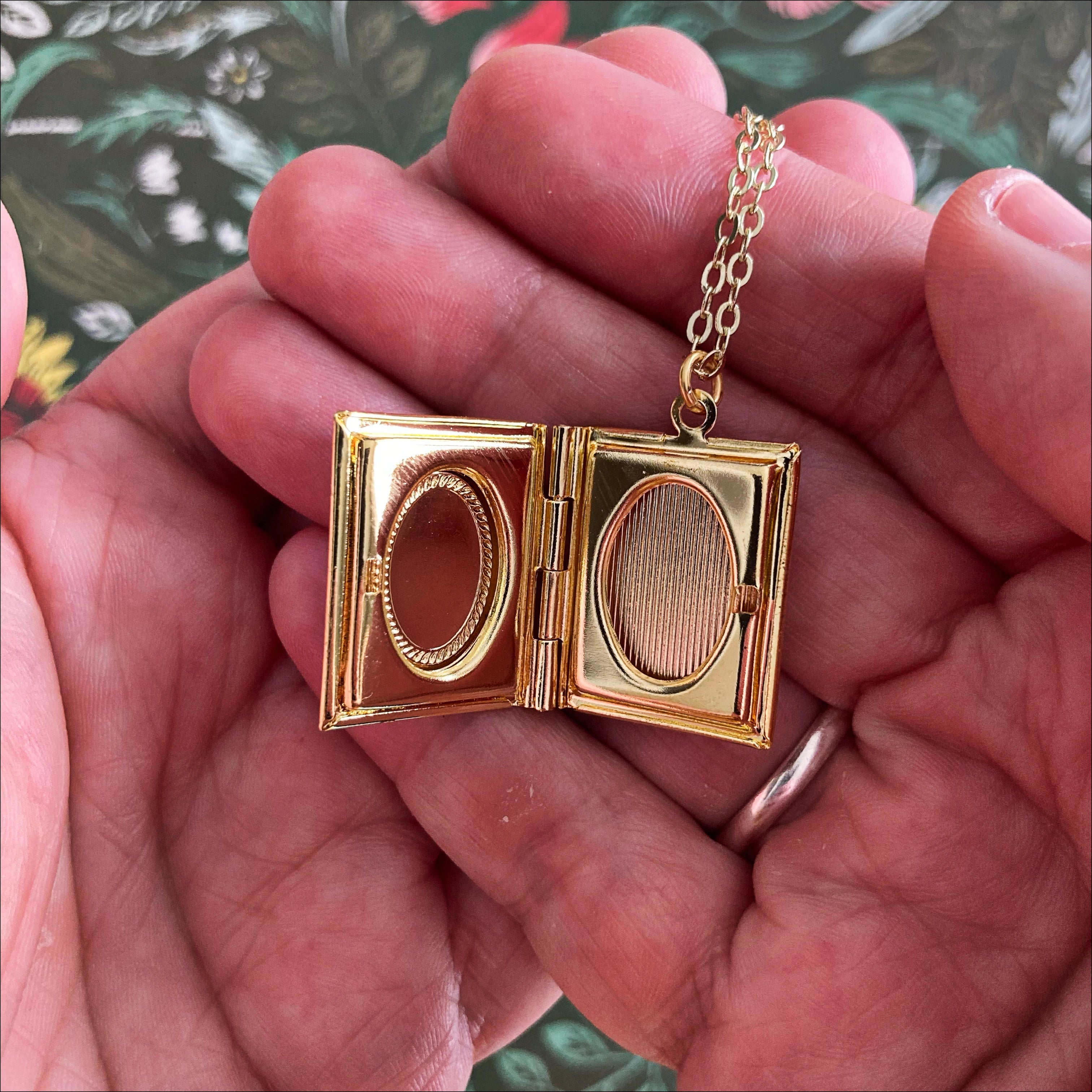 Wuthering Heights Gold Storybook Locket Necklace