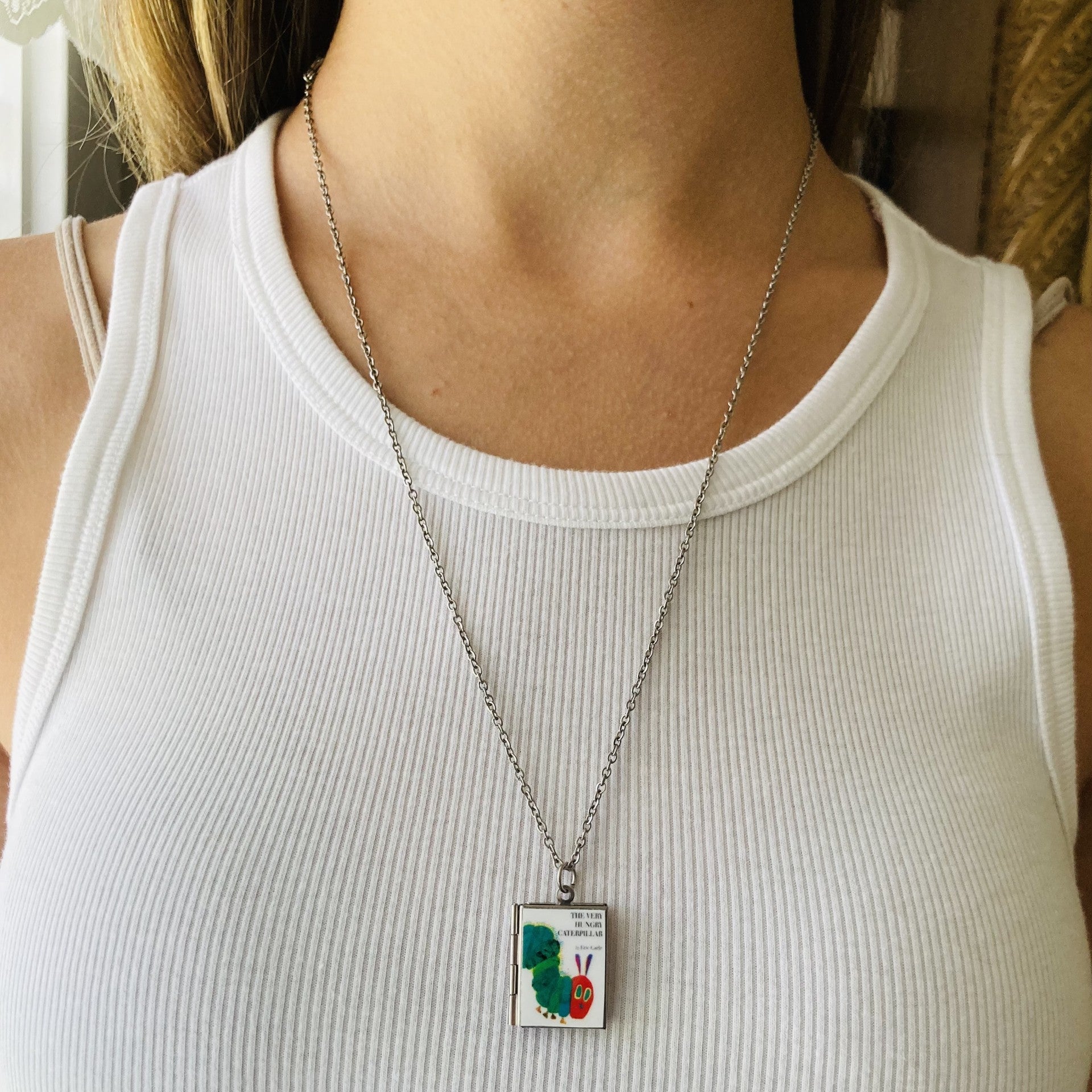 The Very Hungry Caterpillar Storybook Locket Necklace